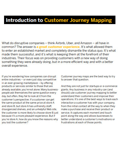 introduction to customer journey map
