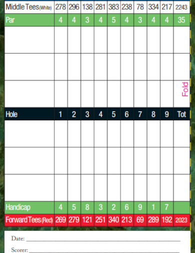 jefferson golf course scorecard
