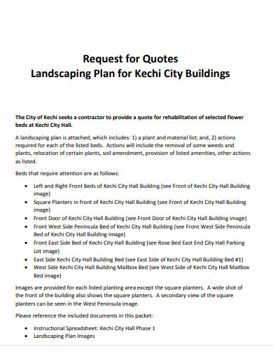 landscaping plan quote