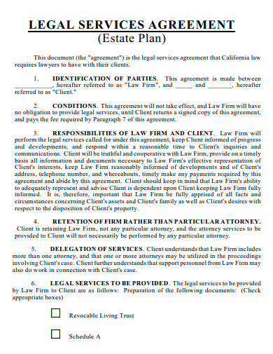 legal services agreement template