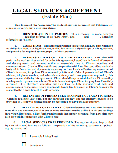 FREE 10 Legal Services Agreement Samples In PDF