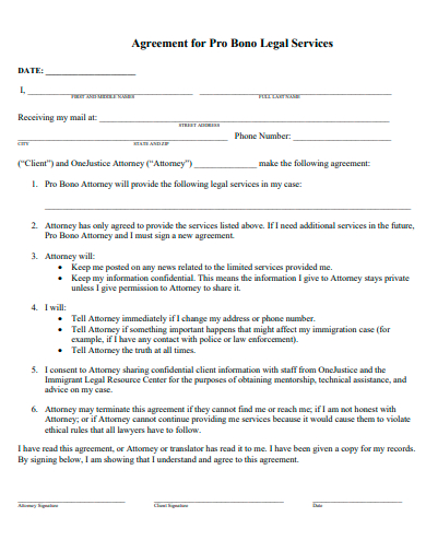 legal services agreement in pdf
