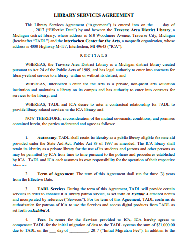 library services agreement