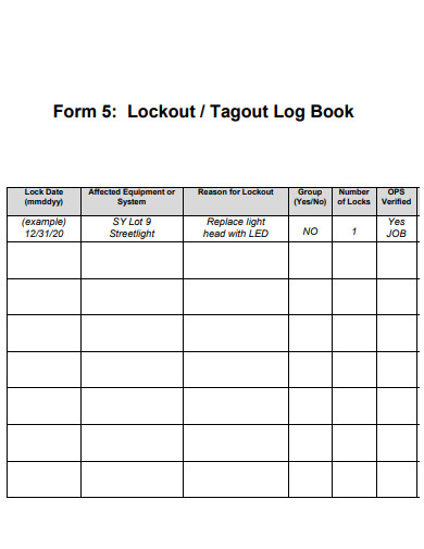 log book form