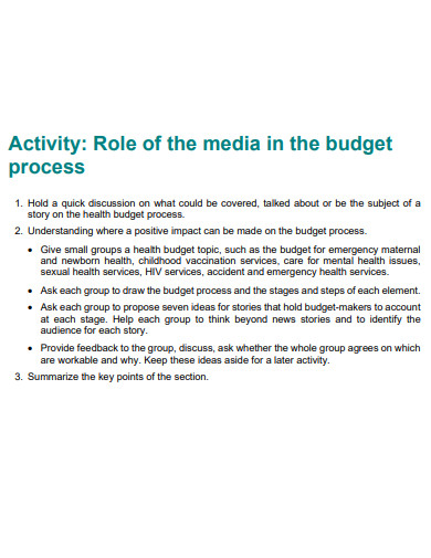 media budget process