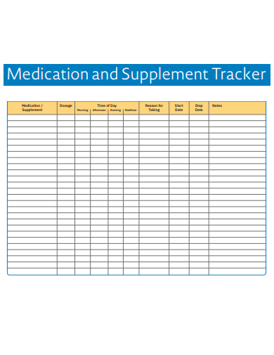medication and supplement tracker