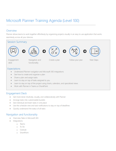 microsoft planner training agenda