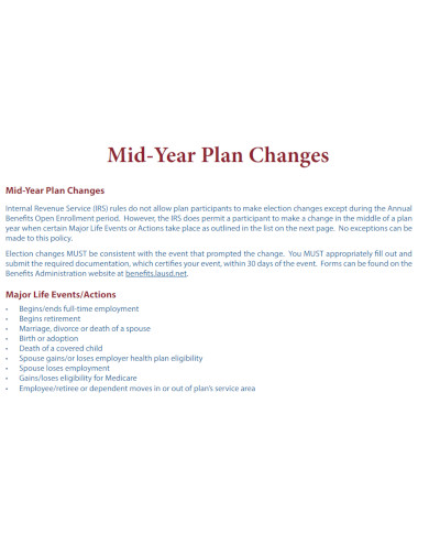 mid year life plan changes