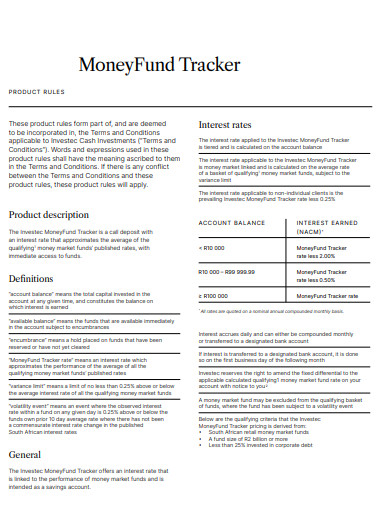 money fund tracker
