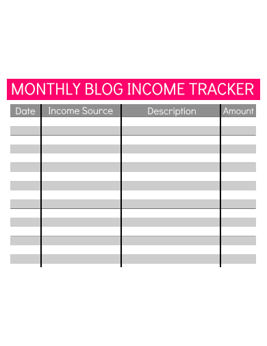 monthly blog income tracker