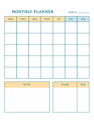 FREE 10+ Monthly Planner Samples in PDF | MS Word | Apple Pages