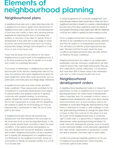 neighbourhood content plan roadmap