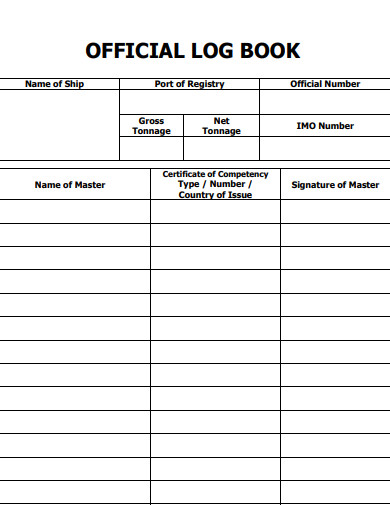 official log book