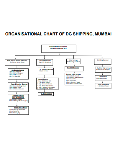 organisational shipping chart