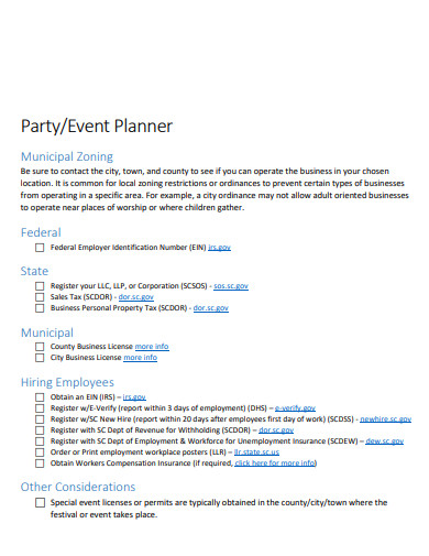party event planner