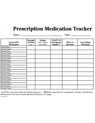 prescription medication tracker