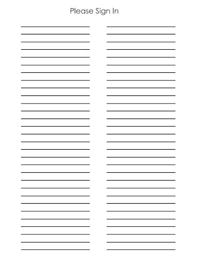 printable blank signing in sheet example 