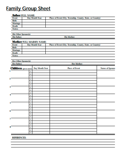 printable family group sheet