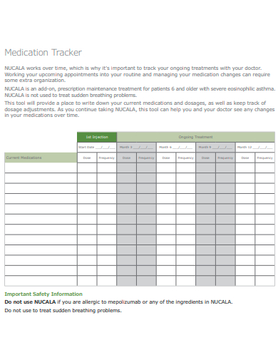 printable medication tracker