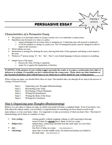printable persuasive essay