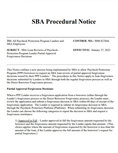 procedural notice