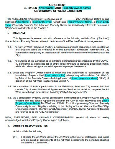 property owner agreement example