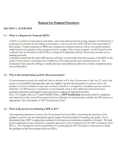 request for proposal procedures