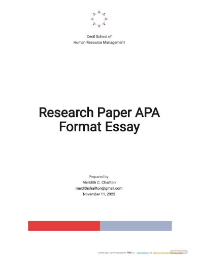 research paper apa format essay template