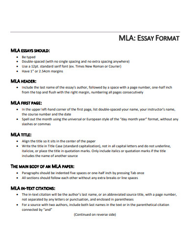 sample mla format essay