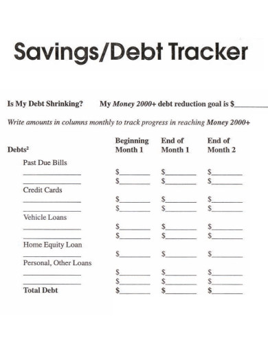savings debt tracker