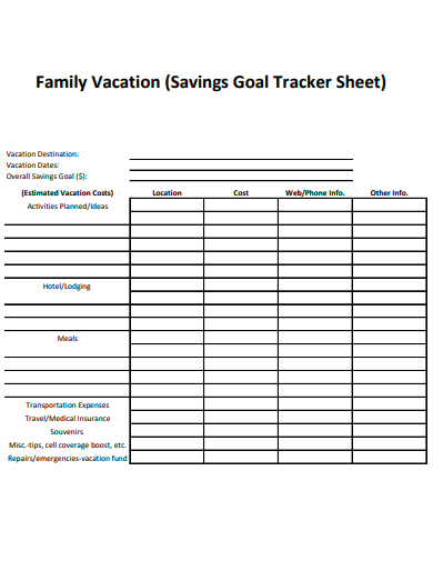 savings goal tracker sheet