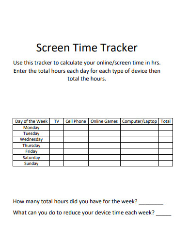 FREE 10+ Time Tracker Samples in PDF