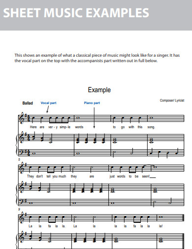 sheet music example