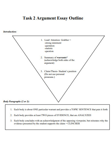 simple argument essay outline