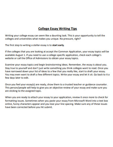 simple college essay