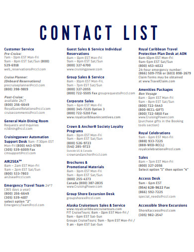 simple contact list
