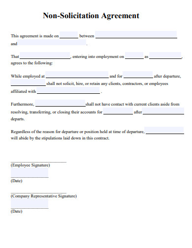 simple non solicitation agreement