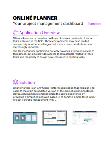 simple online planner