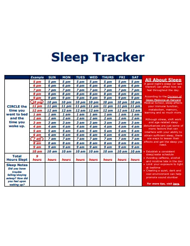 sleep tracker example