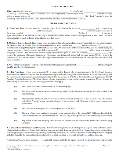 small business finance lease agreement
