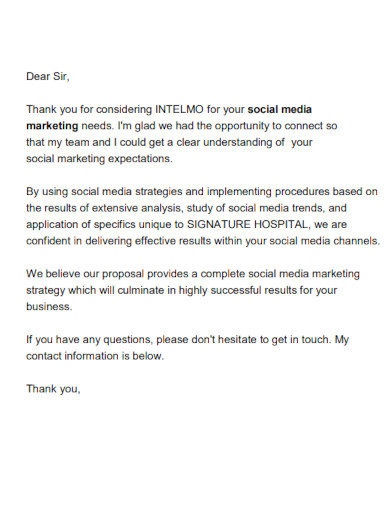 social media marketing proposal