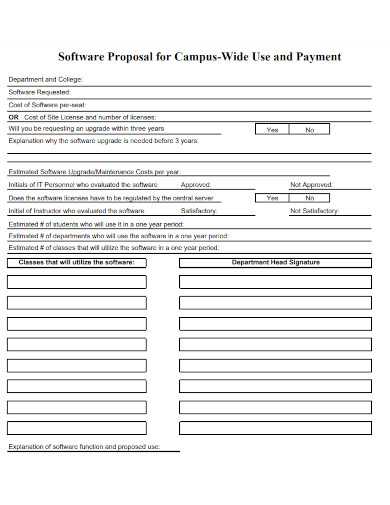 software proposal form 