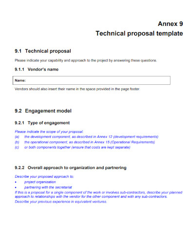 software technical proposal template 