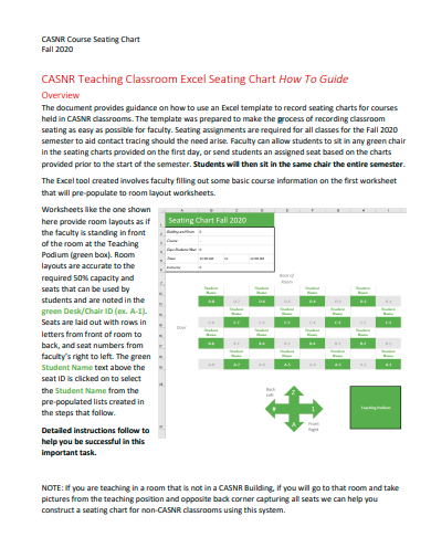 teaching classroom seating chart