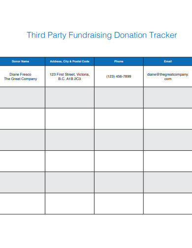 third party fundraising donation tracker