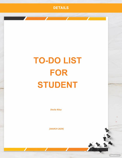 to do list for student