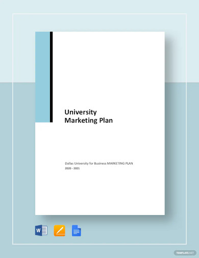 university marketing plan
