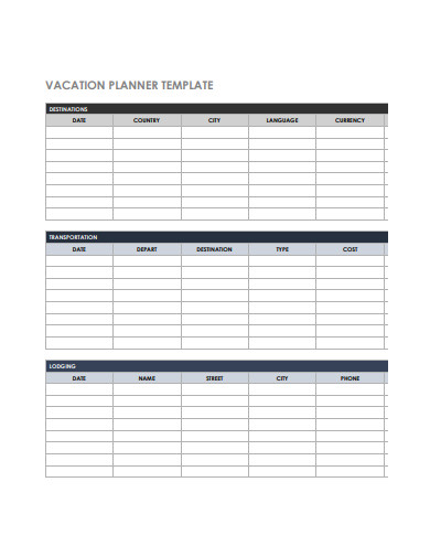 vacation trip planner