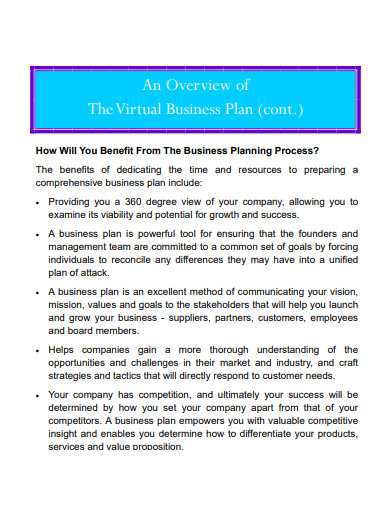 virtual business plan
