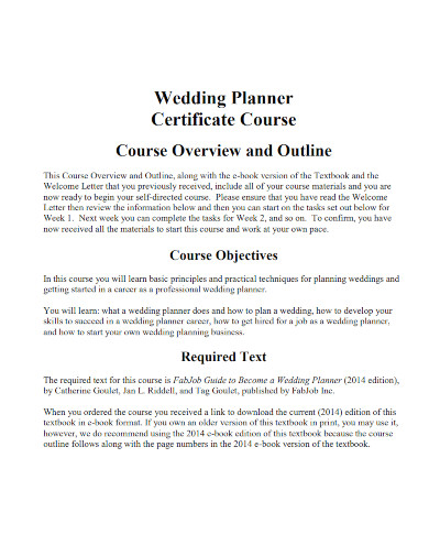 wedding planner certificate course1